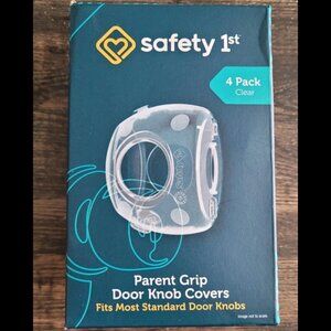 NIB Safety 1st 🚧 4-pack Parent Grip Doorknob Cover Clear Plastic Child Safety